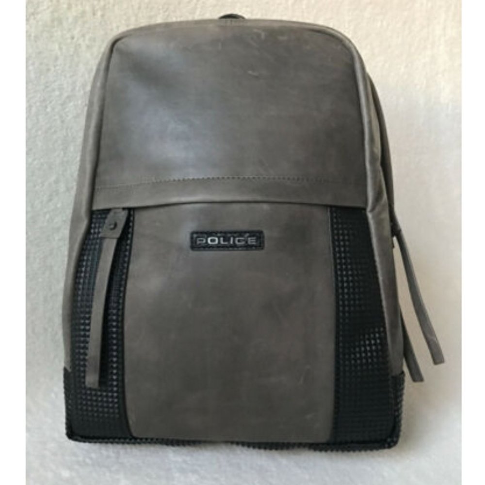Police Brand Designer Armed Pyramid Grey Backpack